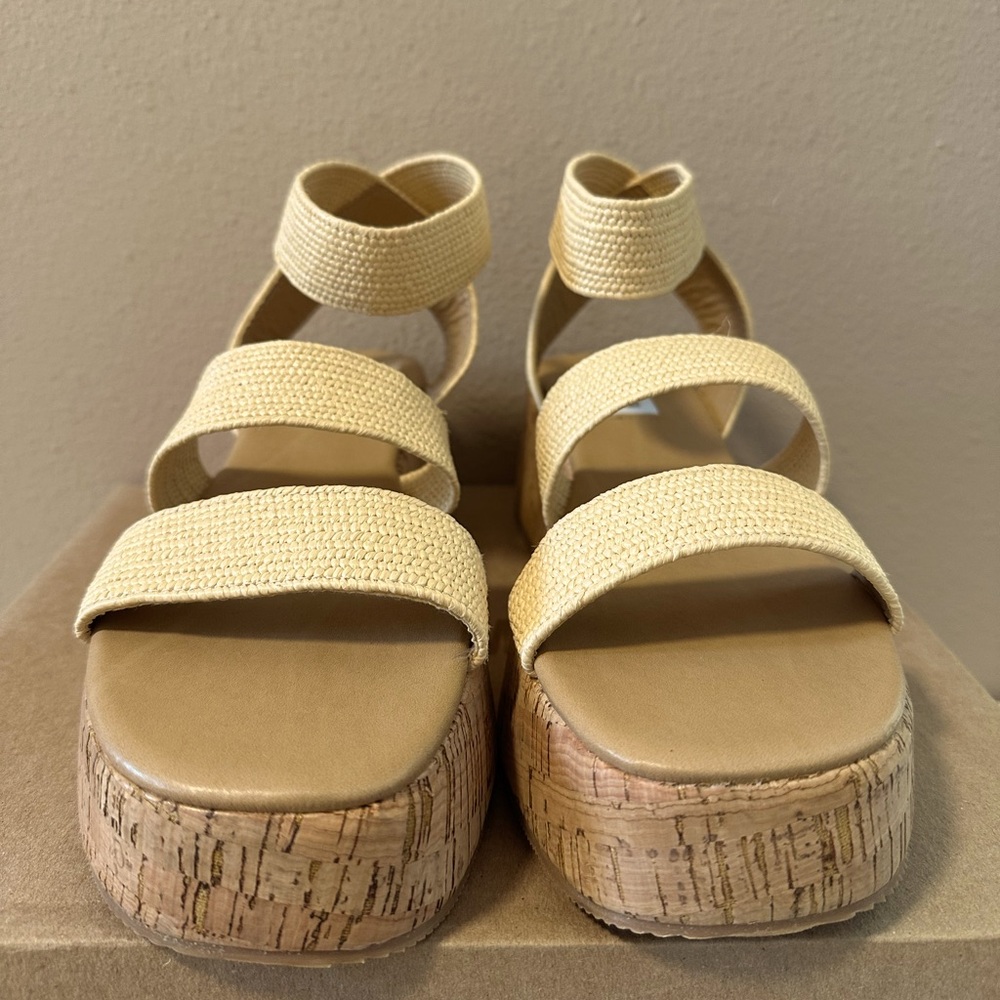 Steve Madden Sashes Raffia Platform Sandals - NIB - Picture 3 of 7
